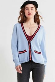 Sloane Striped V-Neck Cardigan at Urban Outfitters